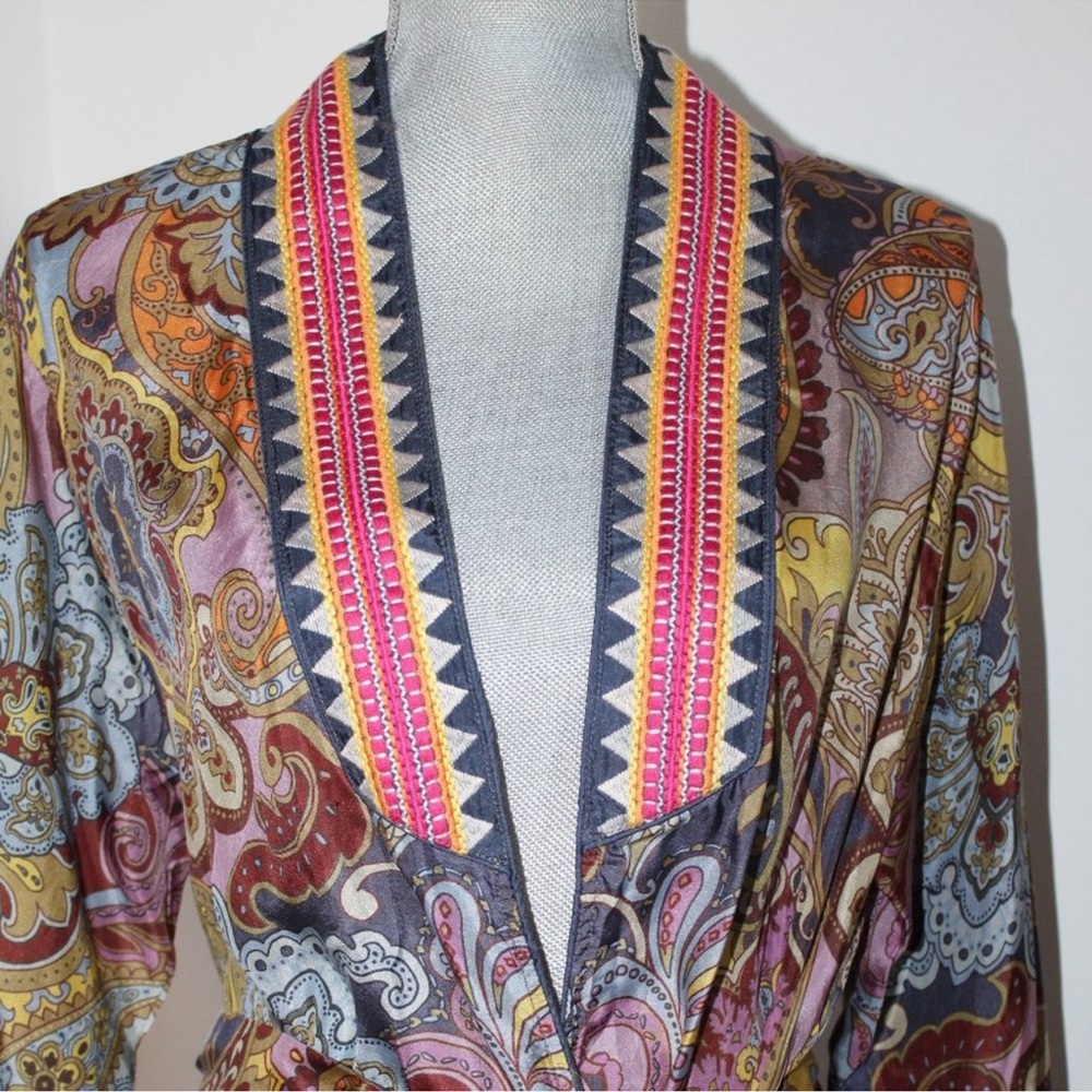Johnny Was Sandalwood Tove Silk Kimono small NEW - Picture 9 of 14